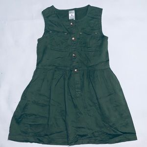 Carters OliveGreen Rosegold Dress3T